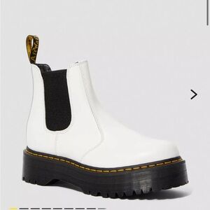 Dr. Martens White Platform Chelsea Boots